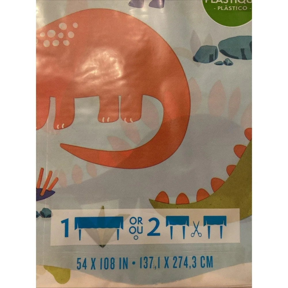 Dinosaur Rectangular Table Cover Plastic Kids Party